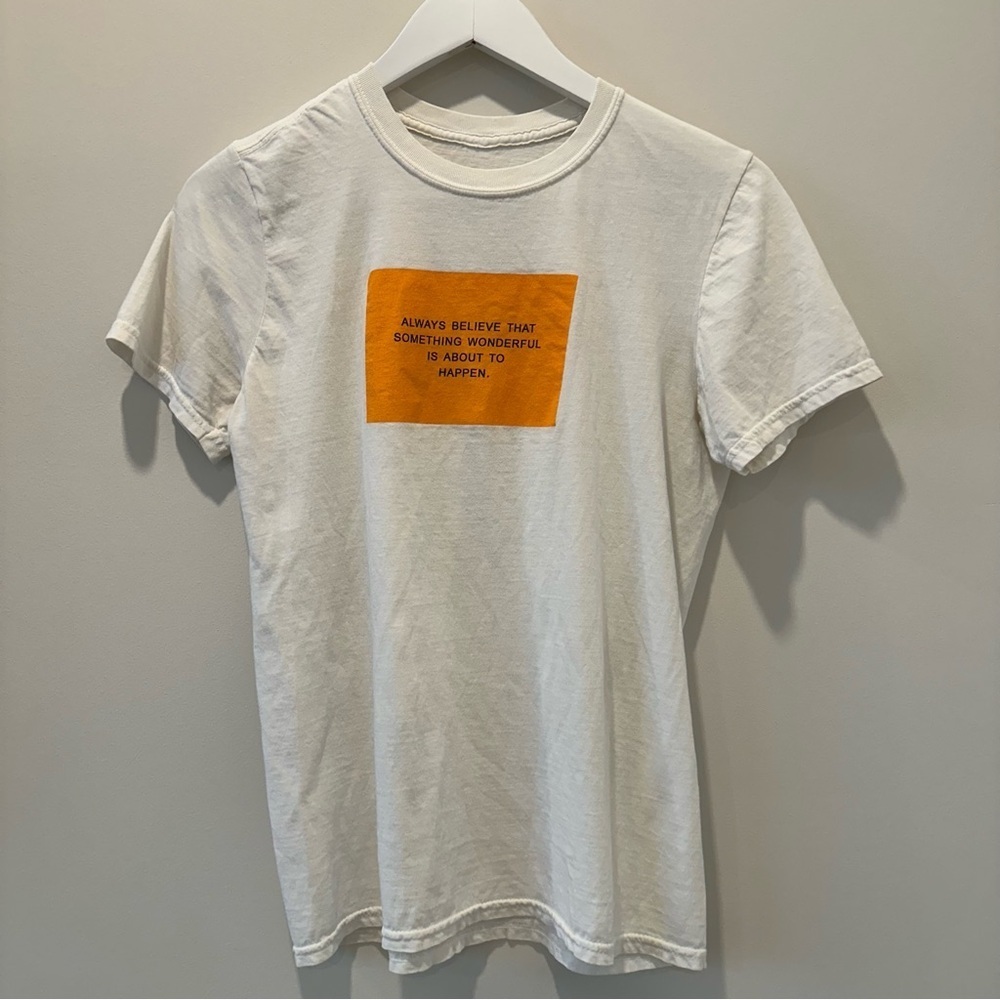 Urban Outfitters Graphic Tee Tshirt White Small Motivational Happy Smiley Summer - Picture 3 of 12